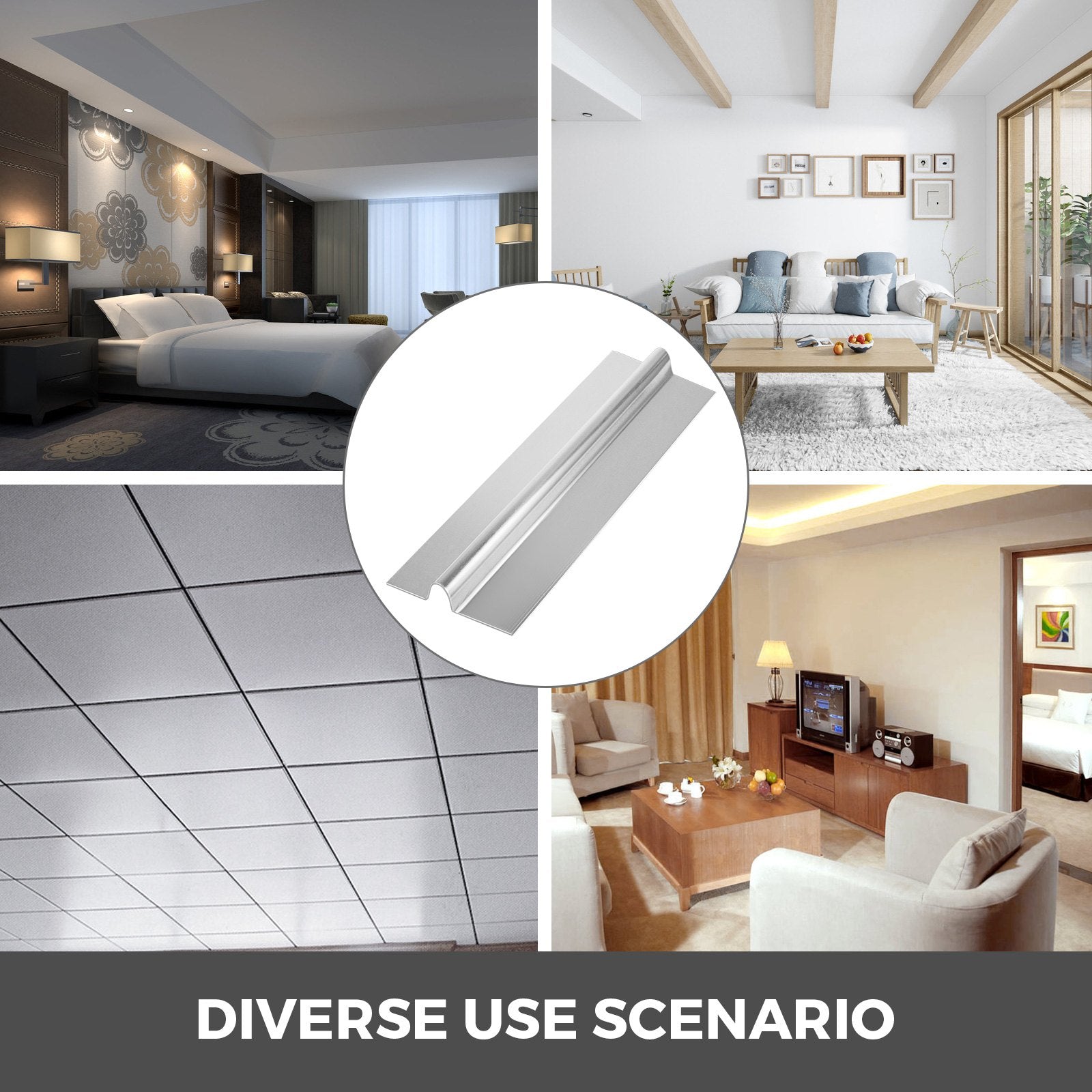 PEX Heat Transfer Plates, 200 pcs Box Radiant Heat Transfer Plates, 2ft Aluminum PEX Heat Transfer Plates, 1.27 cm Heat Transfer Plates Designed for PEX Tubing