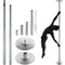 Professional Dancing Pole, Spinning Static Dancing Pole Kit, Portable Removable Pole, 45mm Heavy-Duty Stainless Steel Pole, Height Adjustable Fitness Pole, for Exercise Home Club Gym, Silver