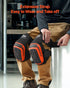 Knee Pads for Work, Extended Heavy Duty Construction Knee Pads with 2 Extension Straps, Anti-slip Foam Gel Knee Pads, Men & Women, for Gardening Flooring Roofing and Cleaning, Black and Orange