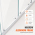 Semi-frameless Double Sliding Shower Door SGCC Tempered Glass 1/4" Chrome