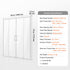 Semi-frameless Double Sliding Shower Door SGCC Tempered Glass 1/4" Chrome