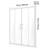 Semi-frameless Double Sliding Shower Door SGCC Tempered Glass 1/4" Chrome