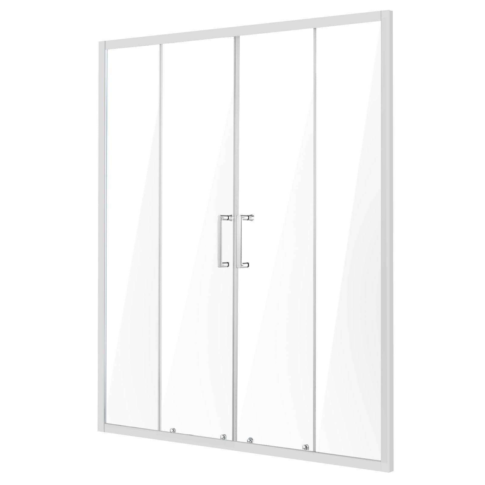 Semi-frameless Double Sliding Shower Door SGCC Tempered Glass 1/4