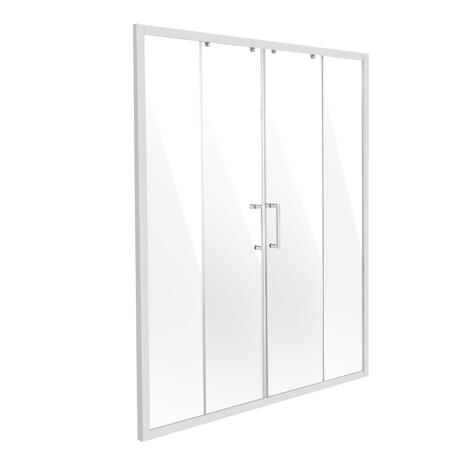 Semi-frameless Double Sliding Shower Door SGCC Tempered Glass 1/4