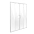 Semi-frameless Double Sliding Shower Door SGCC Tempered Glass 1/4" Chrome