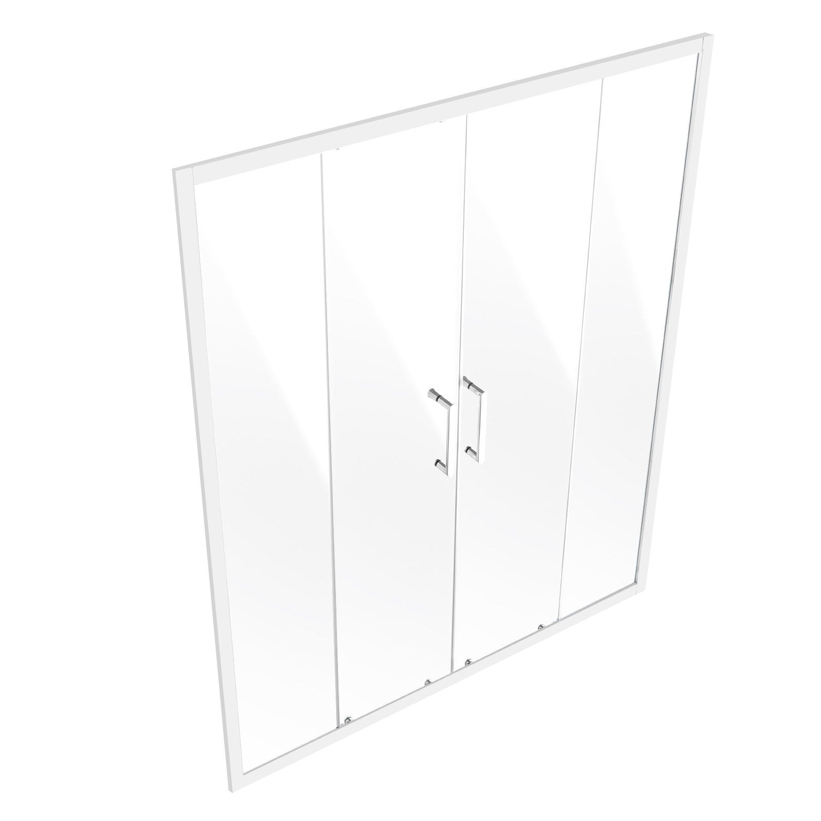Semi-frameless Double Sliding Shower Door SGCC Tempered Glass 1/4