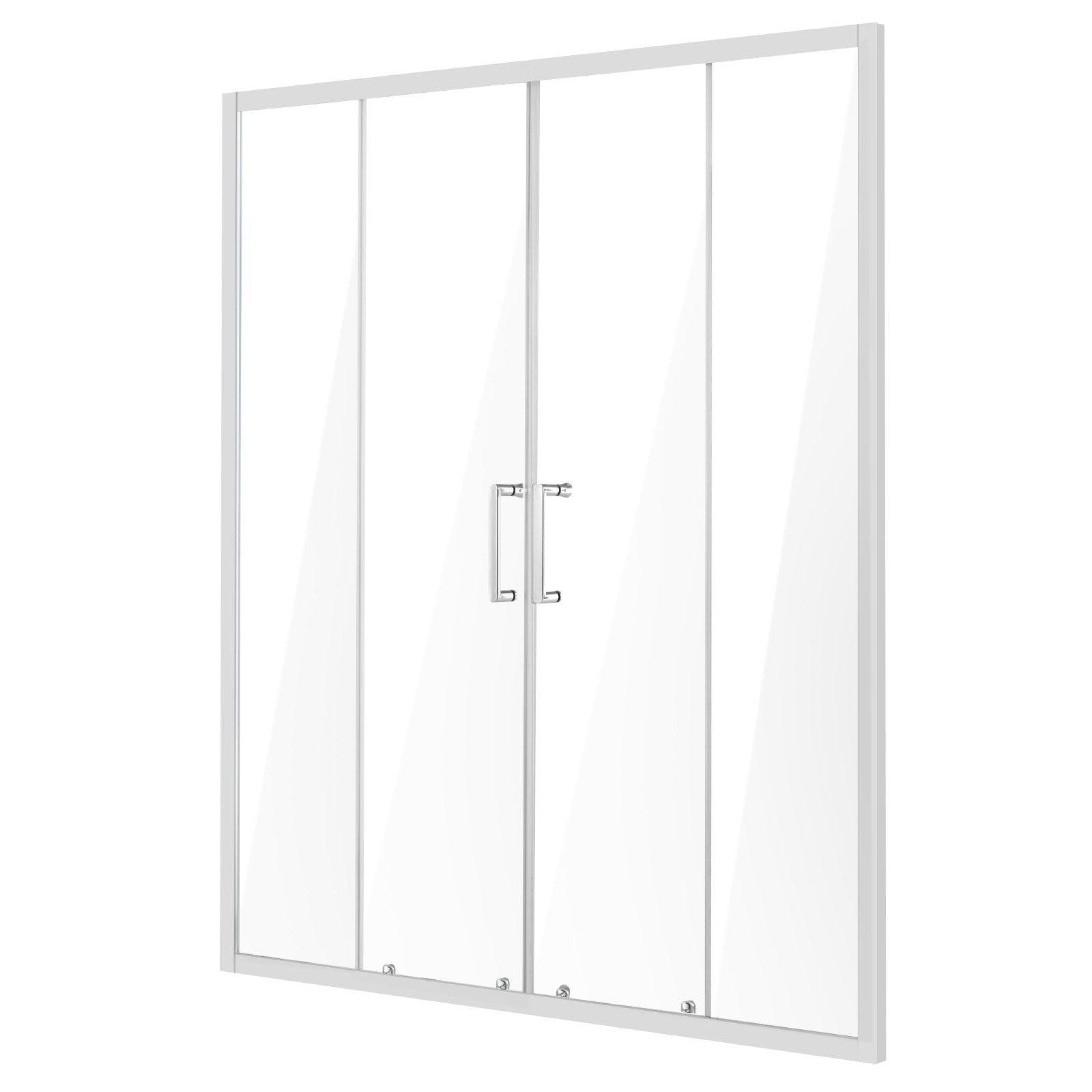 Semi-frameless Double Sliding Shower Door SGCC Tempered Glass 1/4