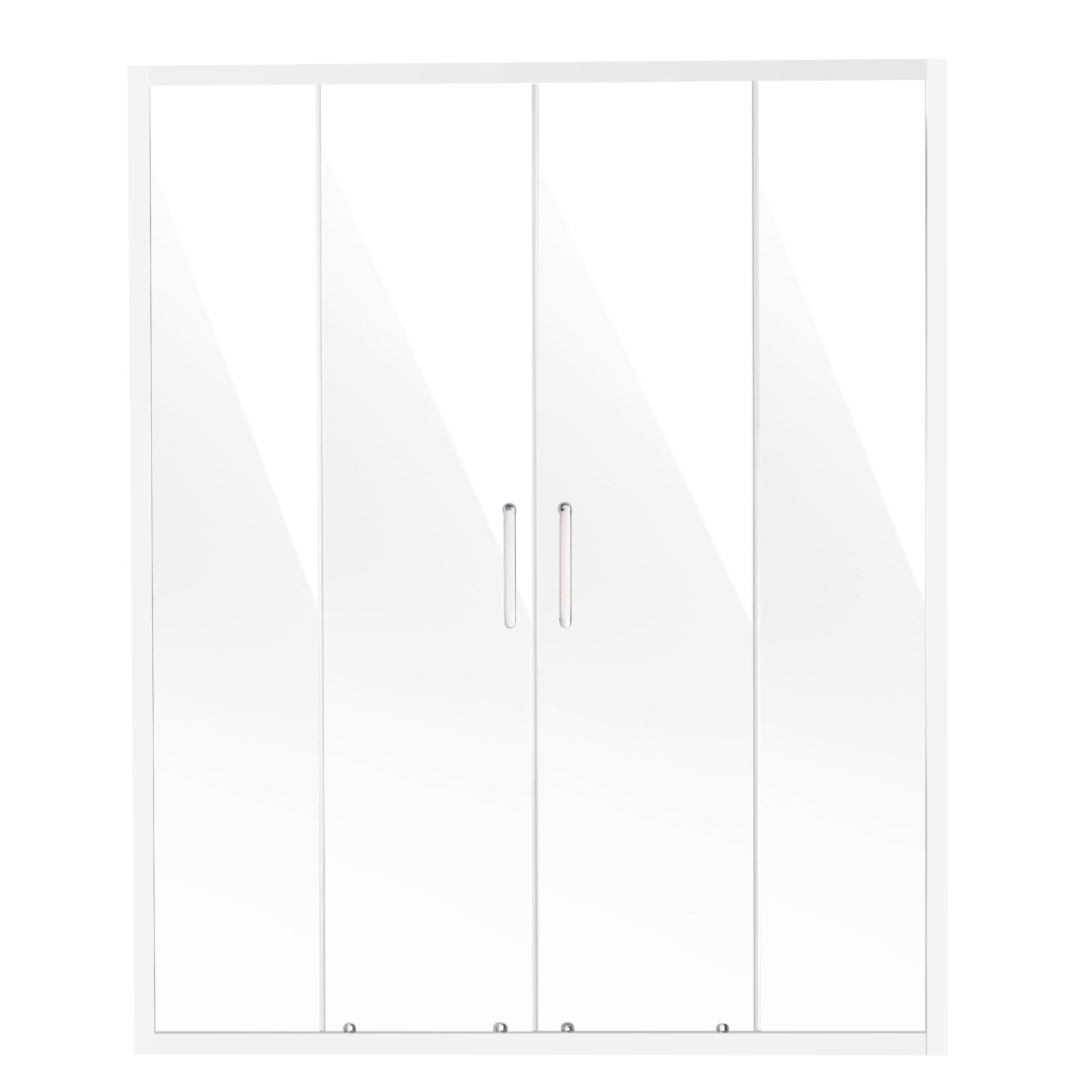 Semi-frameless Double Sliding Shower Door SGCC Tempered Glass 1/4