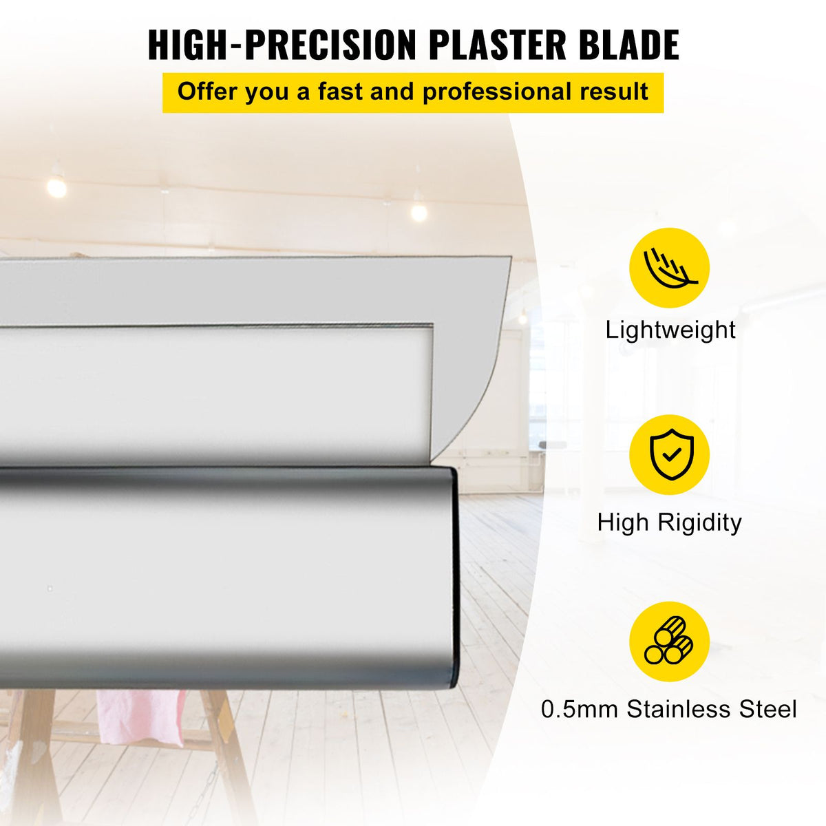 Drywall Skimming Blade Set 10 16 24 Inch with Extension Handle