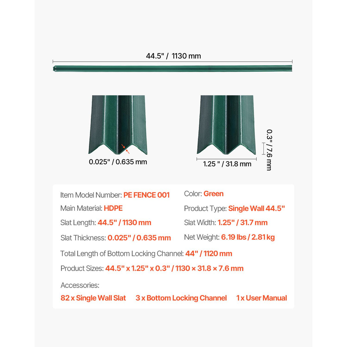 Chain Link Fence Privacy Slats 4FT HDPE Bottom Locking Green 10FT Coverage