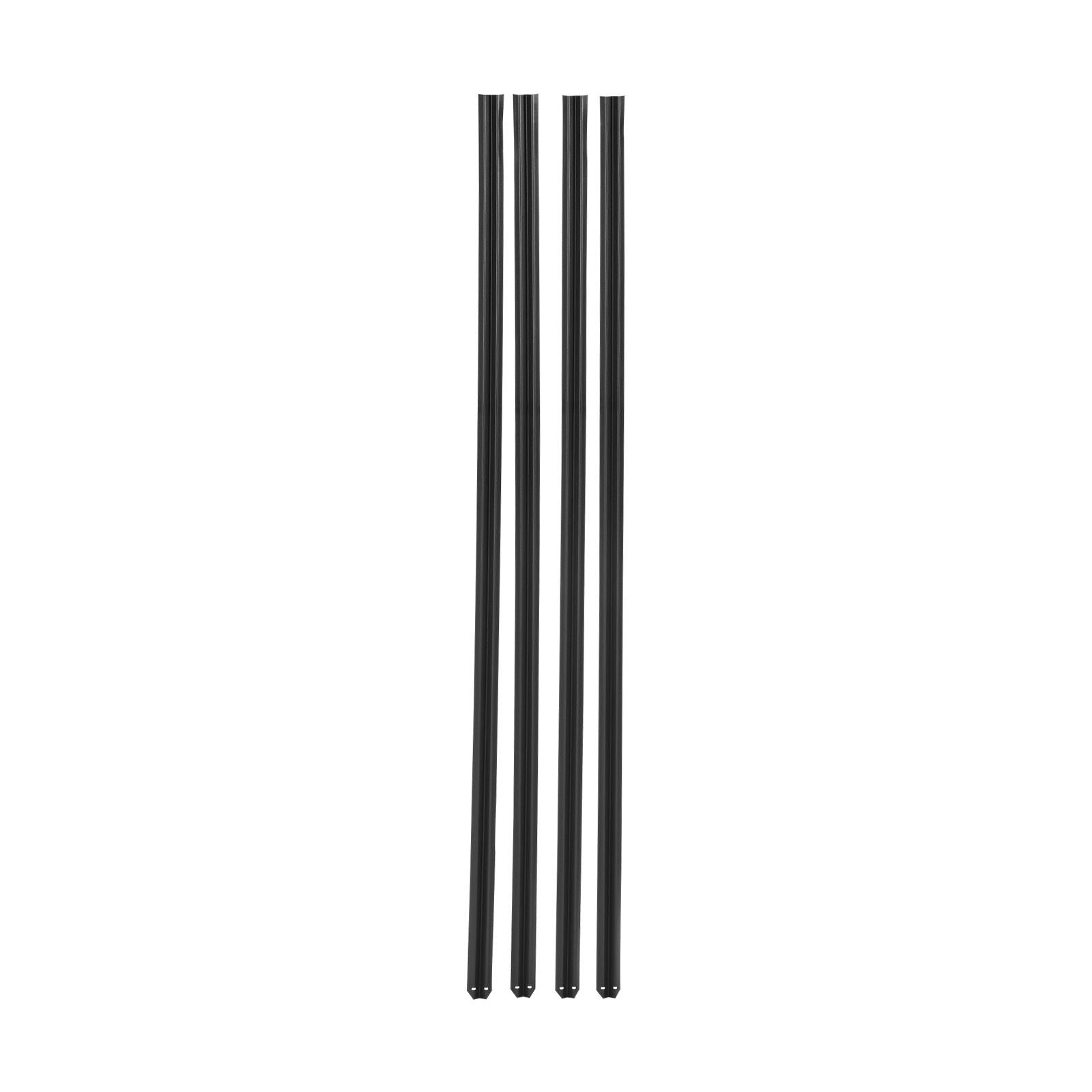 6ft Chain Link Fence Privacy Slats HDPE Bottom Locking Black 82 Pack