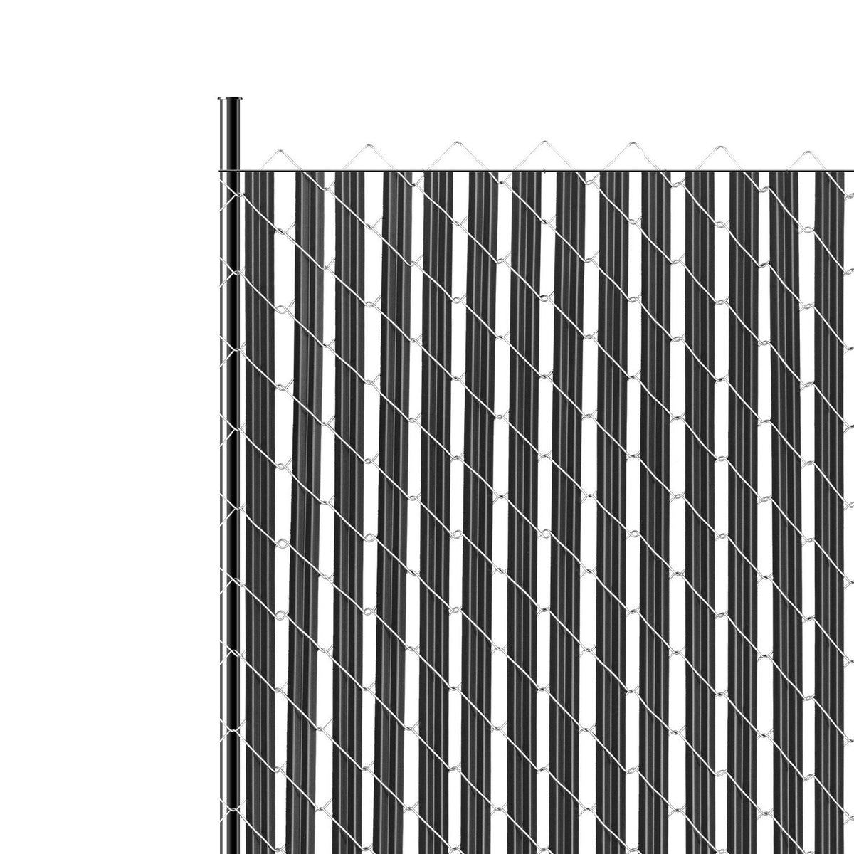 6ft Chain Link Fence Privacy Slats HDPE Bottom Locking Black 82 Pack