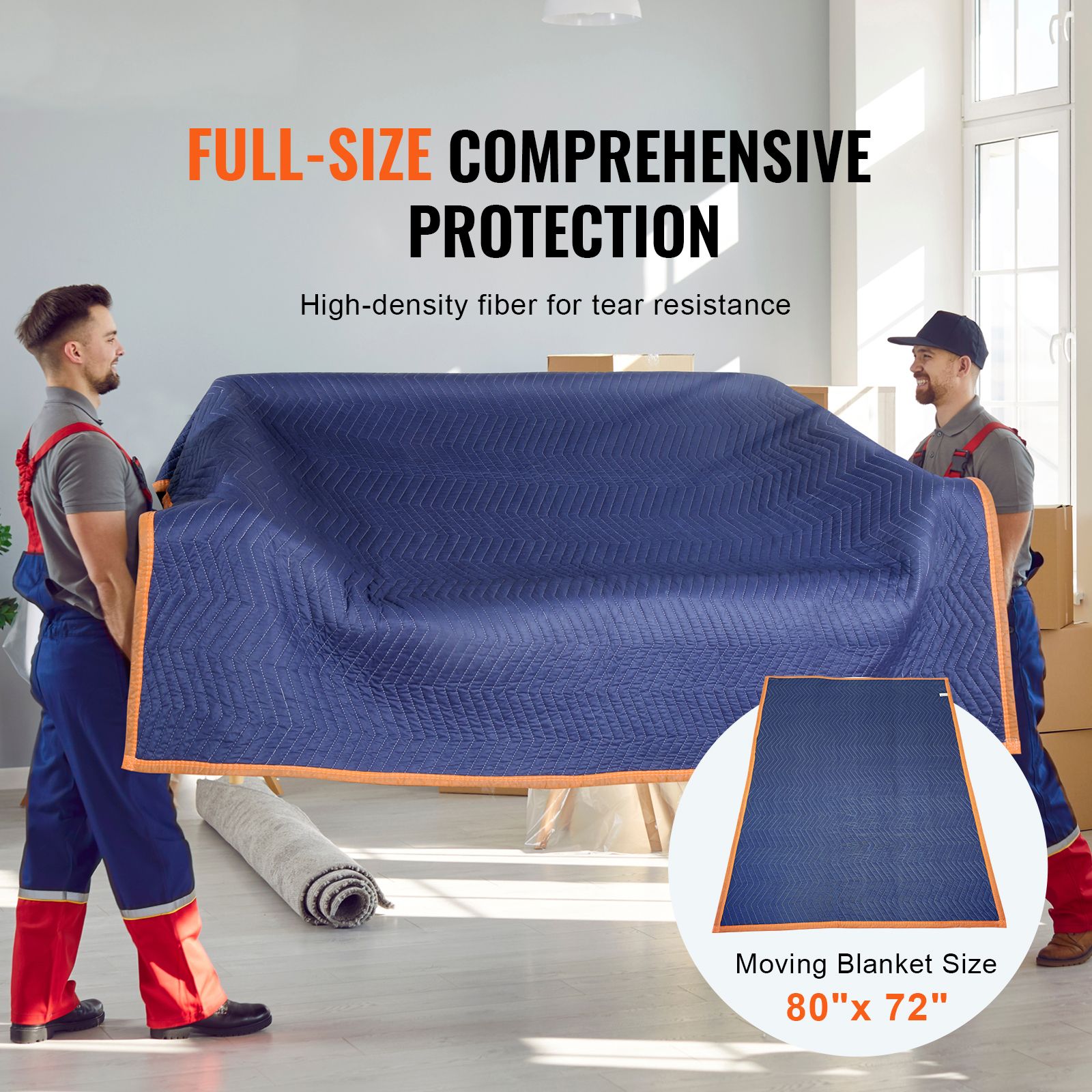 12 Pack Heavy Duty Moving Blankets Furniture Packing Pads 2032x1829mm