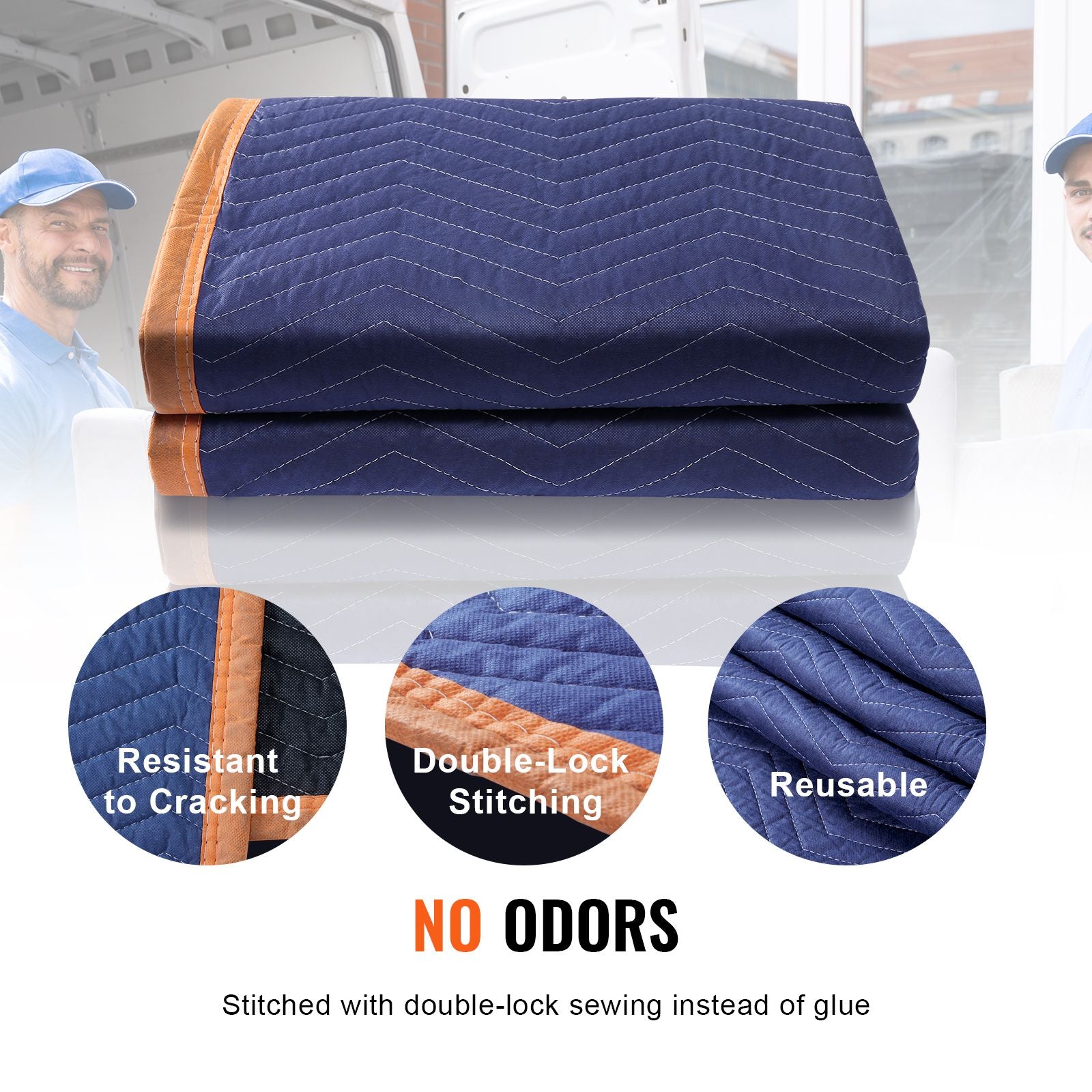 12 Pack Heavy Duty Moving Blankets Furniture Packing Pads 2032x1829mm