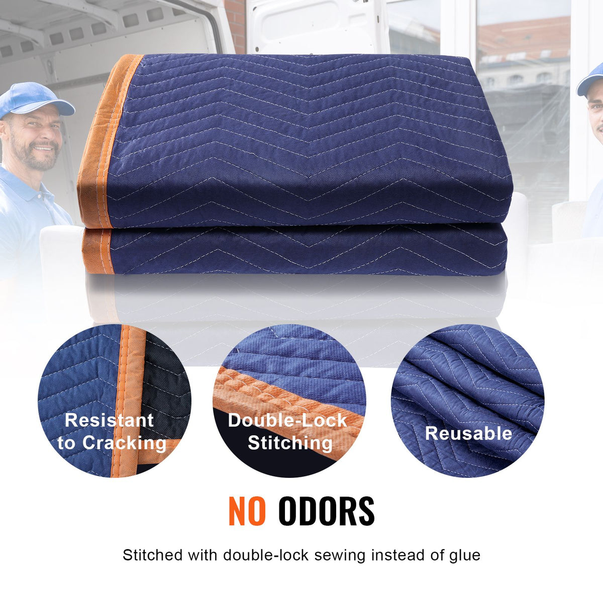 12 Pack Heavy Duty Moving Blankets Furniture Packing Pads 2032x1829mm