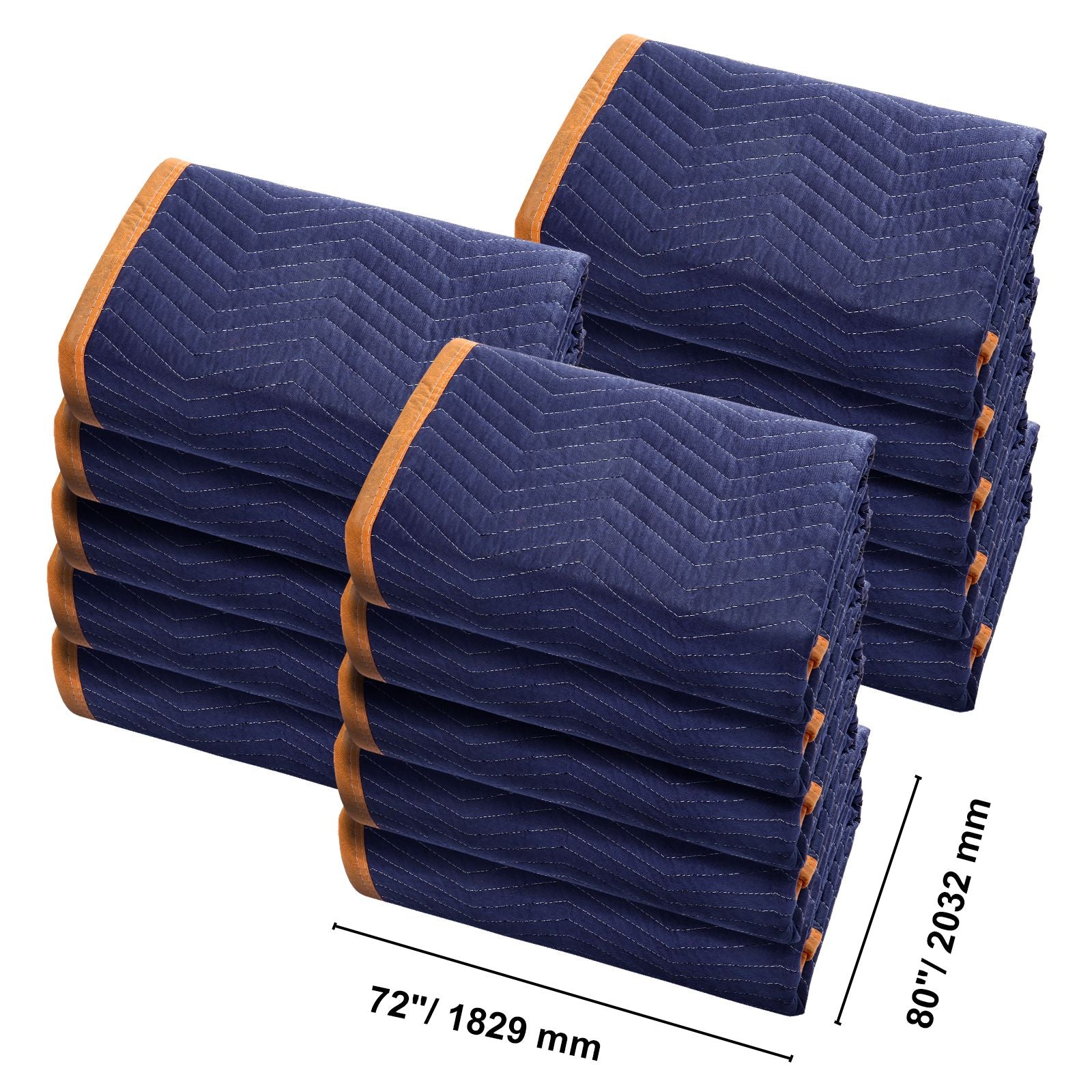 12 Pack Heavy Duty Moving Blankets Furniture Packing Pads 2032x1829mm