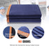 VEVOR Moving Blankets, 2032 x 1829 mm, 15.6 kg/dz, 12 Packs, Professional Non-Woven & Recycled Cotton Packing Blanket, Heavy Duty Mover Pads for Protecting Furniture, Floors, Appliances, Blue/Orange