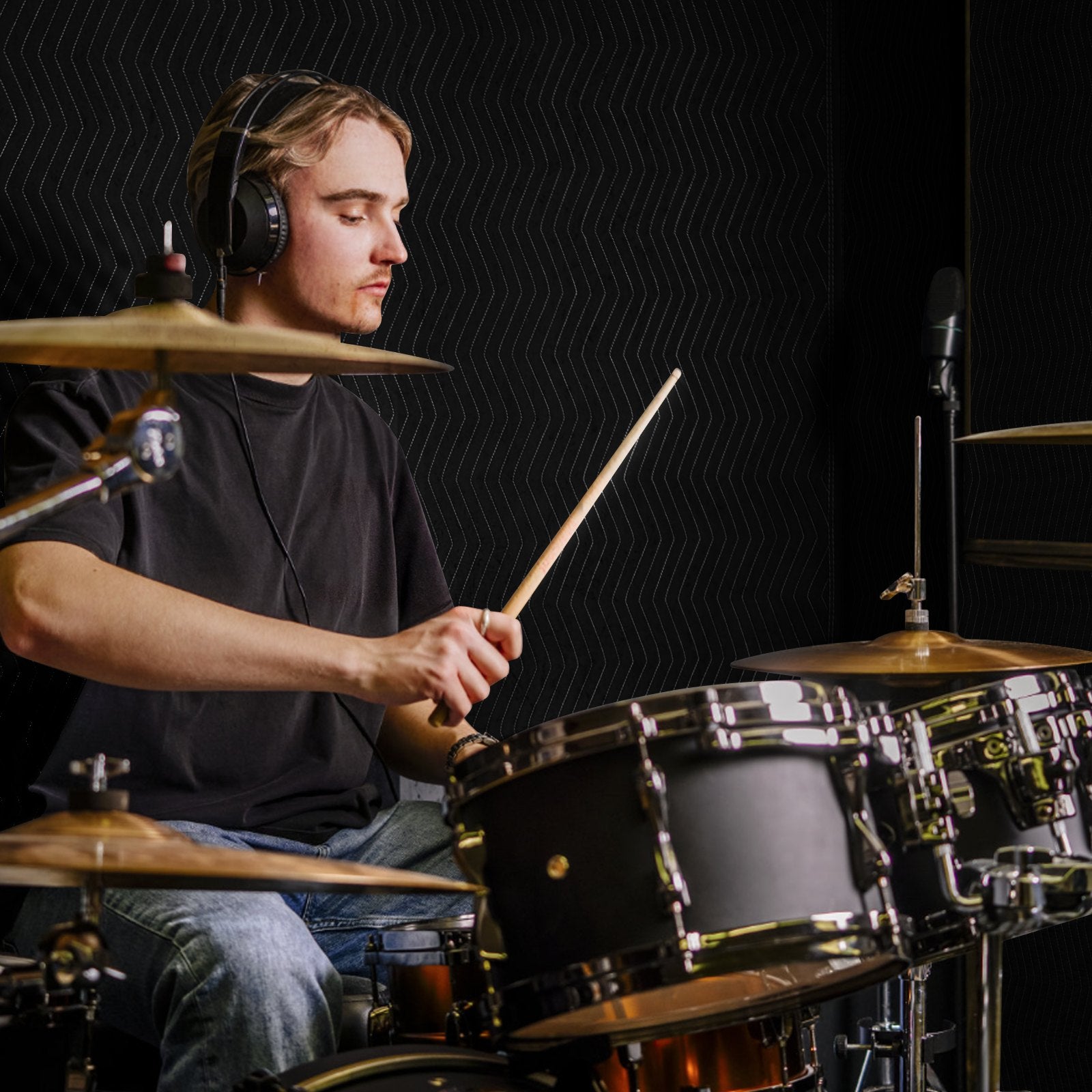 Sound Dampening Blanket, 2438 x 2032 mm Extra Large Studio Grommeted Soundproof Blanket with Grommets, Light Blocker for Door Acoustic Noise Blocking Blanket Studio Sound Absorption Sheet, Black