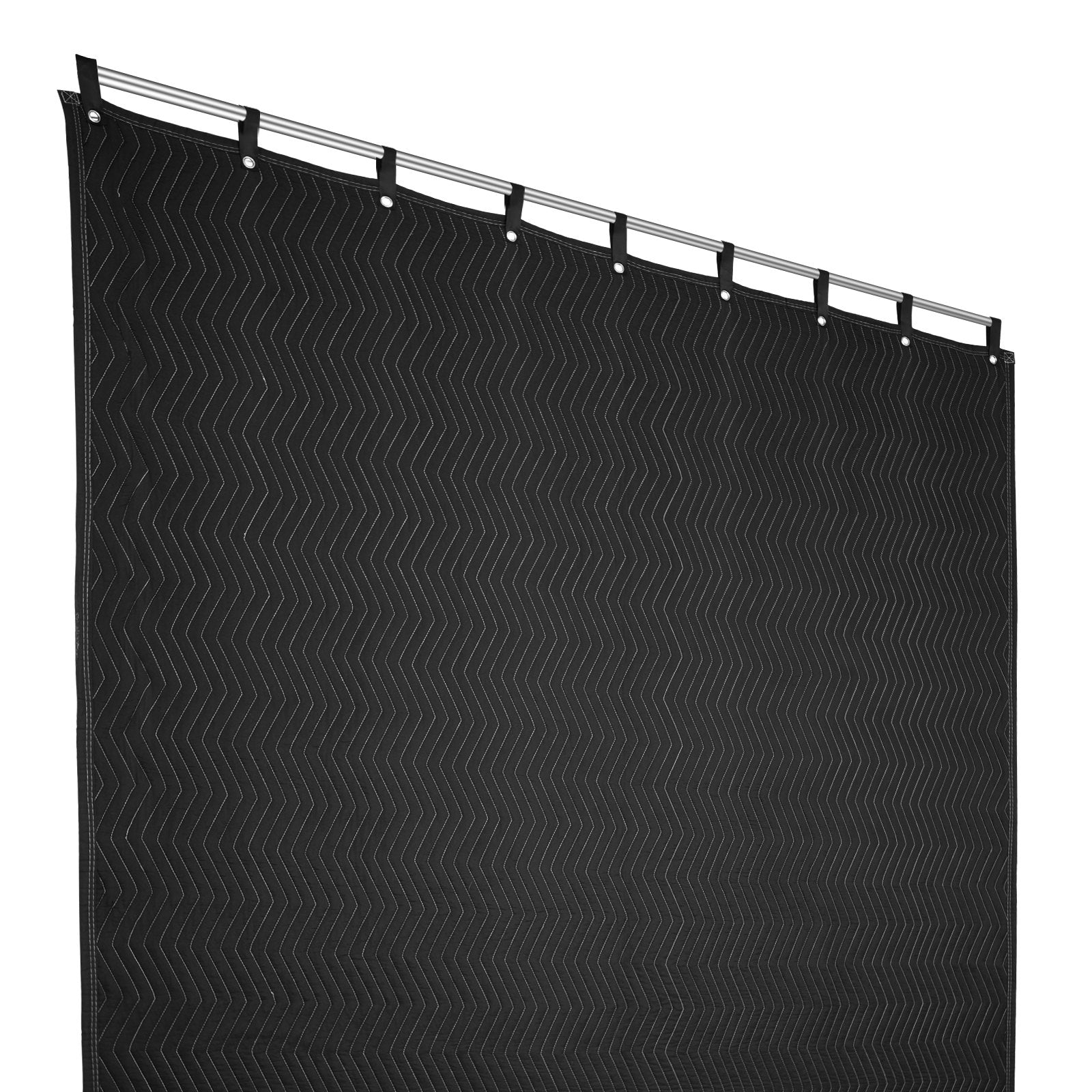 Sound Dampening Blanket, 2438 x 2032 mm Extra Large Studio Grommeted Soundproof Blanket with Grommets, Light Blocker for Door Acoustic Noise Blocking Blanket Studio Sound Absorption Sheet, Black