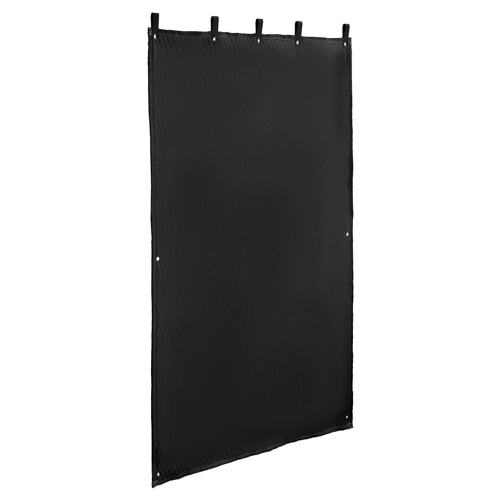 Sound Dampening Blankets, Soundproof Curtains with 2032 x 1219 mm, Soundproof Blanket with Grommets, Studio Grommeted Blanket, for Window, Door, Light Blocker, Music Recording, Black