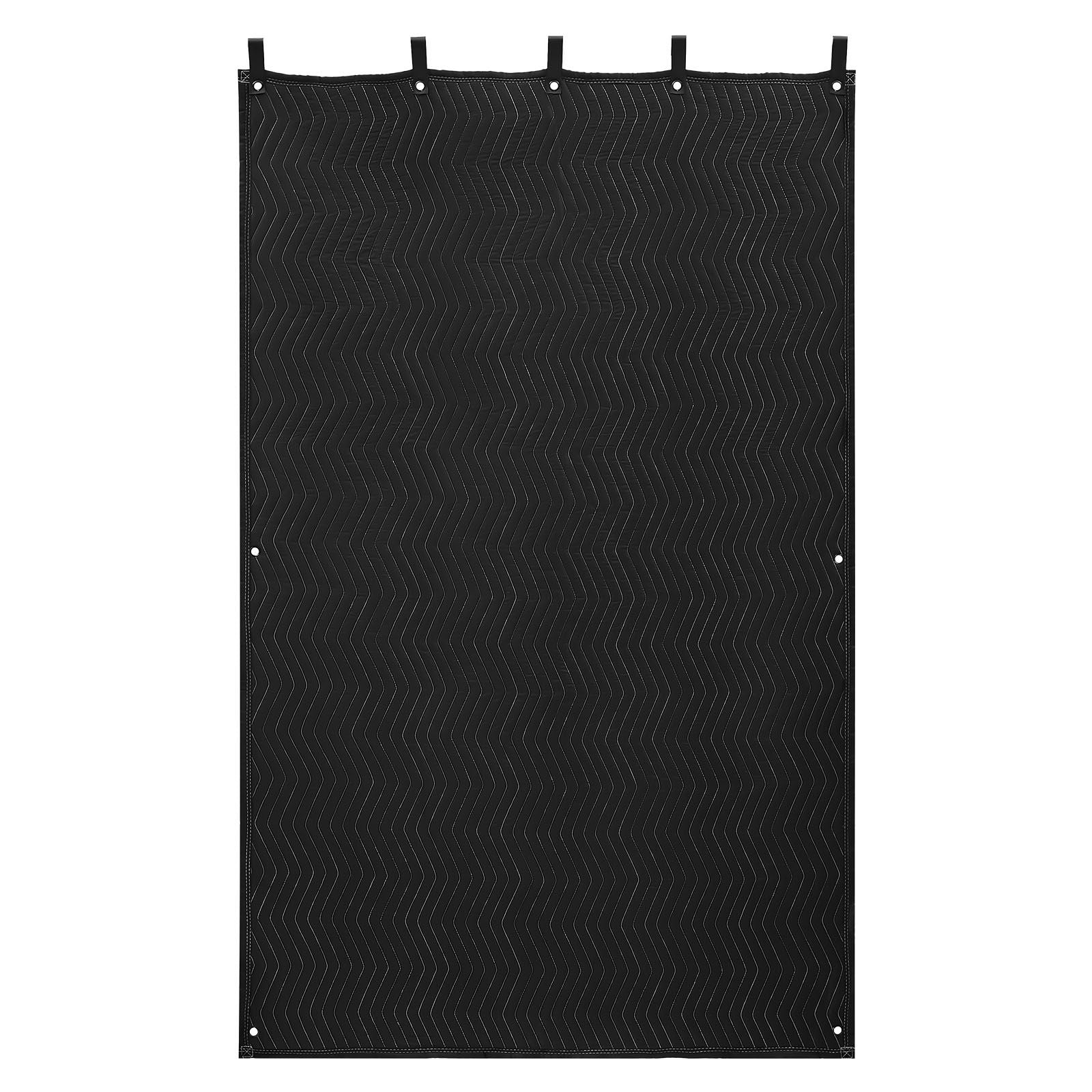 Sound Dampening Blankets, Soundproof Curtains with 2032 x 1219 mm, Soundproof Blanket with Grommets, Studio Grommeted Blanket, for Window, Door, Light Blocker, Music Recording, Black