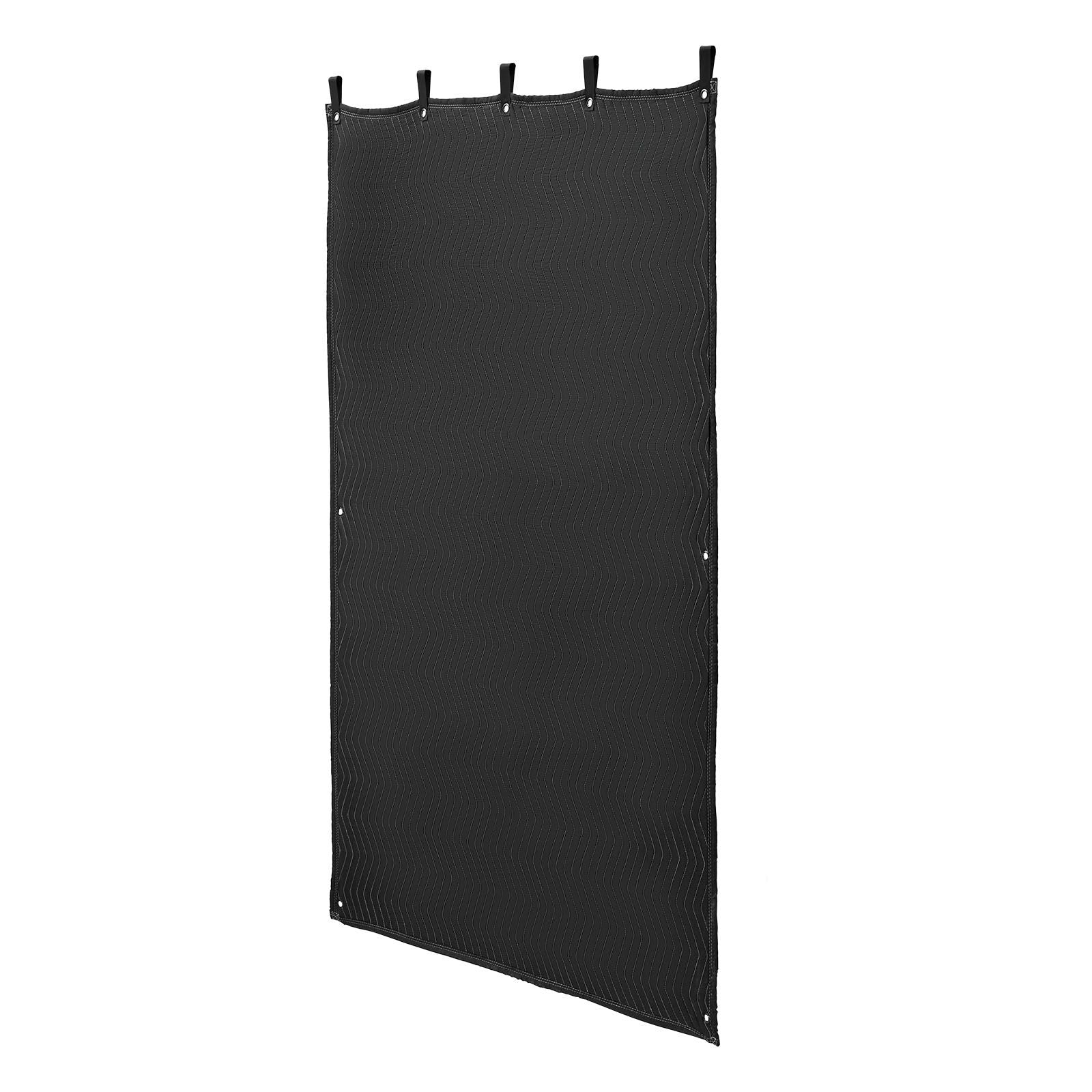 Sound Dampening Blankets, Soundproof Curtains with 2032 x 1219 mm, Soundproof Blanket with Grommets, Studio Grommeted Blanket, for Window, Door, Light Blocker, Music Recording, Black
