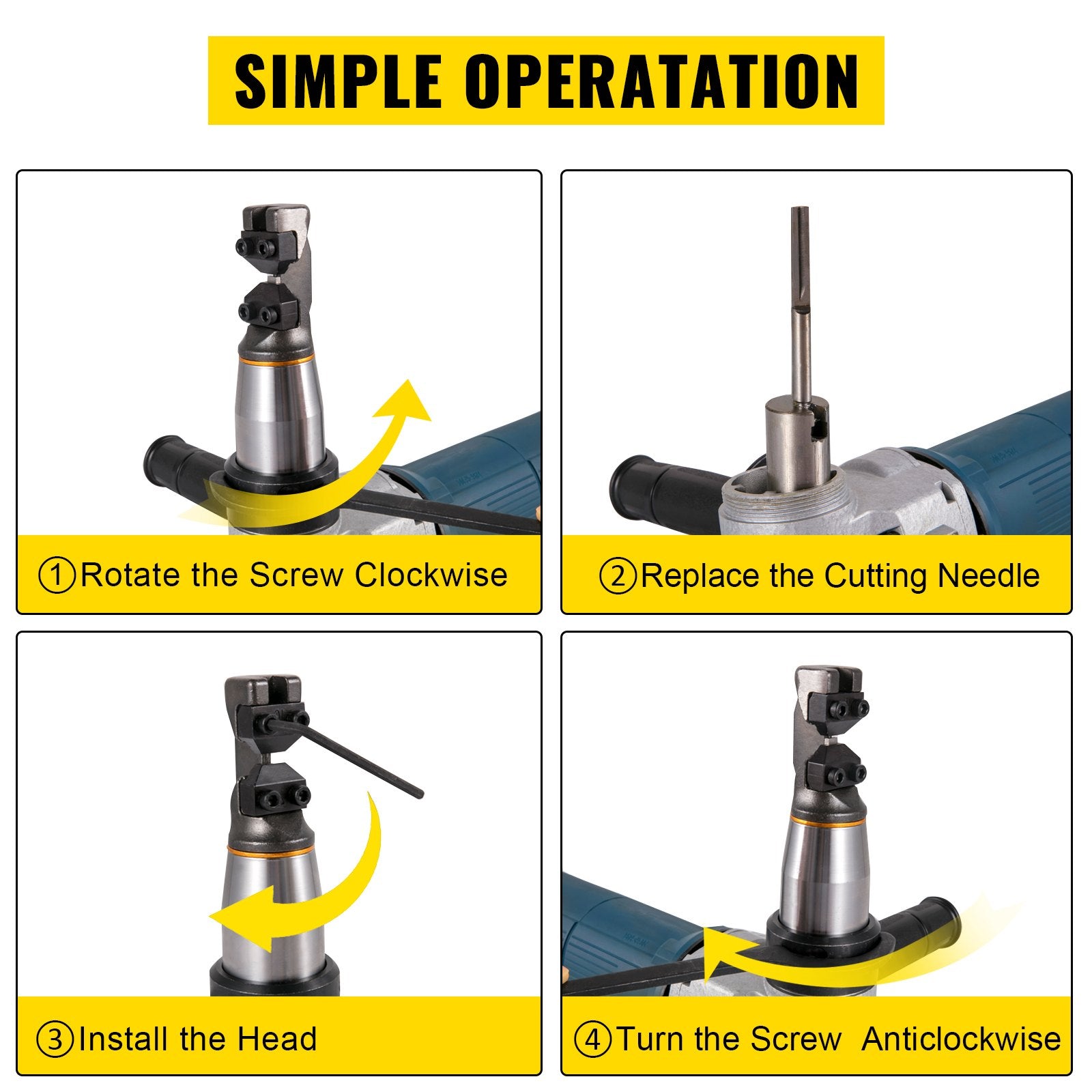 Electric Nibbler 4 mm Heavy Duty Metal Sheet Cutter Stainless Steel 625W