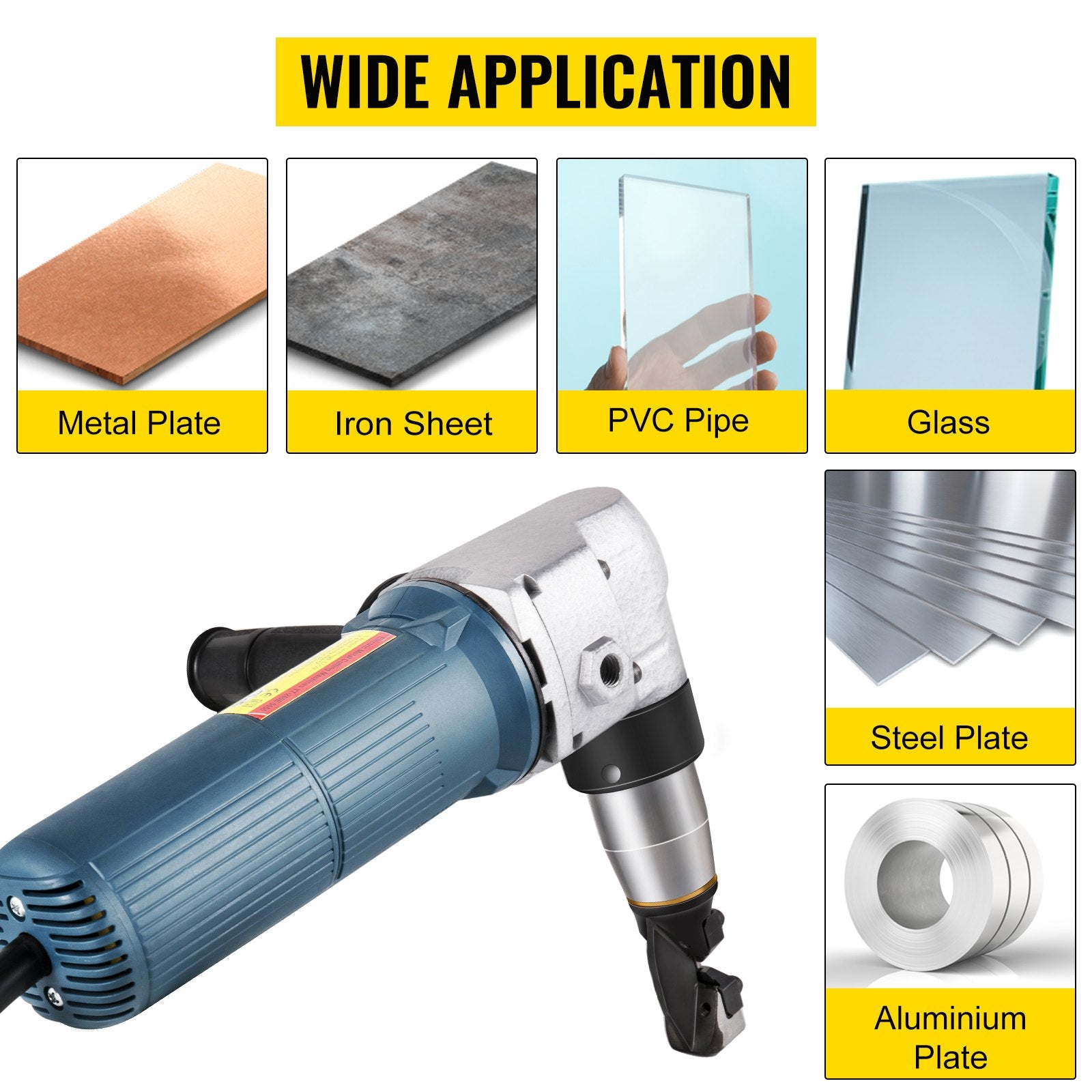 Electric Nibbler 4 mm Heavy Duty Metal Sheet Cutter Stainless Steel 625W