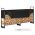 Firewood Rack with Cover 8.4FT Outdoor Log Holder 660lbs Steel Wood Storage