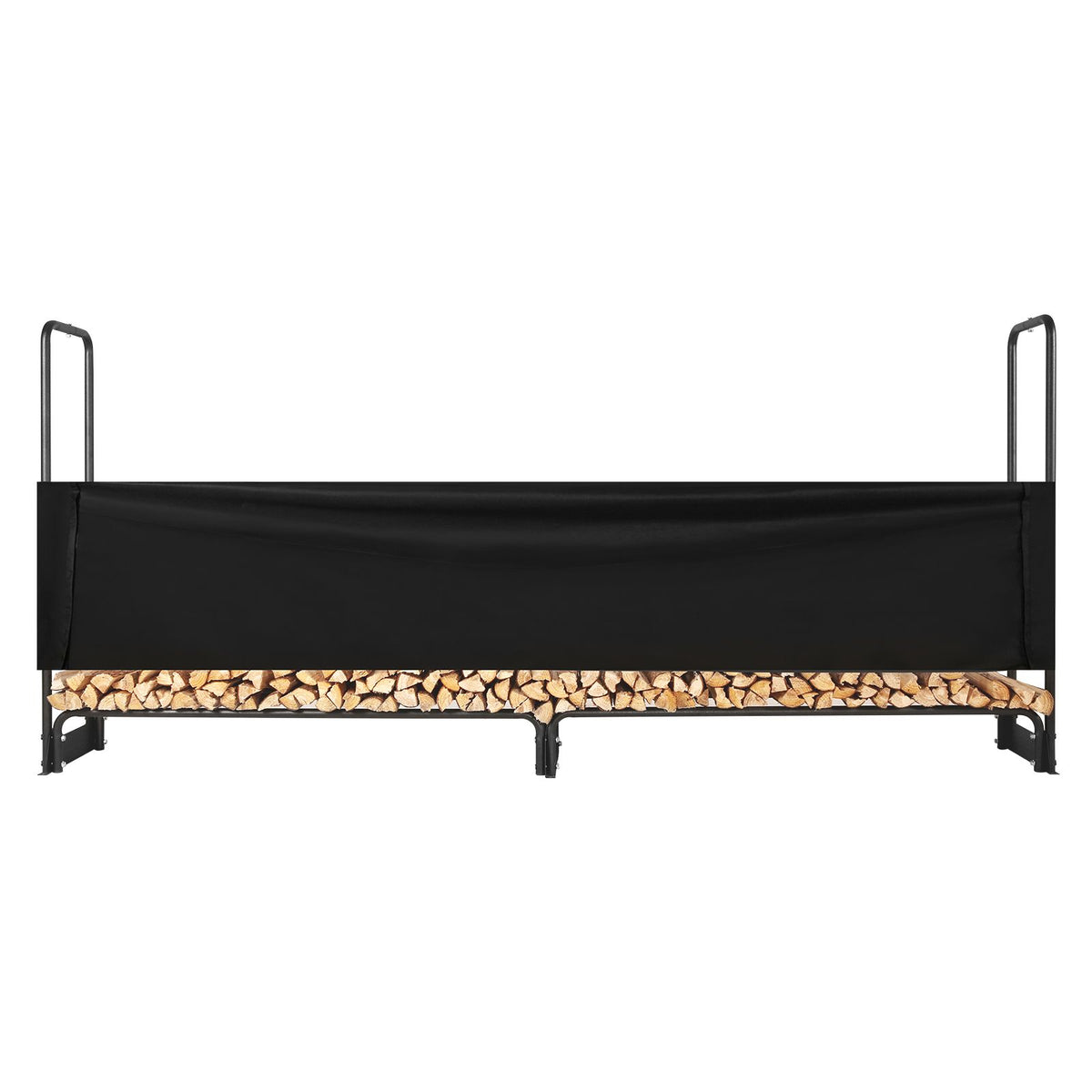 Firewood Rack with Cover 8.4FT Outdoor Log Holder 660lbs Steel Wood Storage