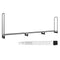 Firewood Rack with Waterproof Cover, 383 x 36 x 117 cm Outdoor Firewood Holder, 660lb Weight Capacity, 1/2 Cord Log Holder, Half-Covered, Powder-coated Wood Storage Rack for Fireplace Deck
