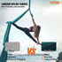 Aerial Silk & Yoga Swing, 8 m Length, Aerial Yoga Hammock Kit with 100gsm Nylon Fabric, Full Rigging Hardware & Easy Set-up Guide, Antigravity Flying for All Levels Fitness Bodybuilding, Green