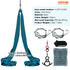 Aerial Silk & Yoga Swing, 8 m Length, Aerial Yoga Hammock Kit with 100gsm Nylon Fabric, Full Rigging Hardware & Easy Set-up Guide, Antigravity Flying for All Levels Fitness Bodybuilding, Green