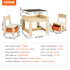 VEVOR Kids Table and Chair Set Wooden Activity Table with Storage Space & Boxes
