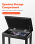 Piano Bench Stool with Storage Compartment Padded Keyboard Seat Wooden Chair