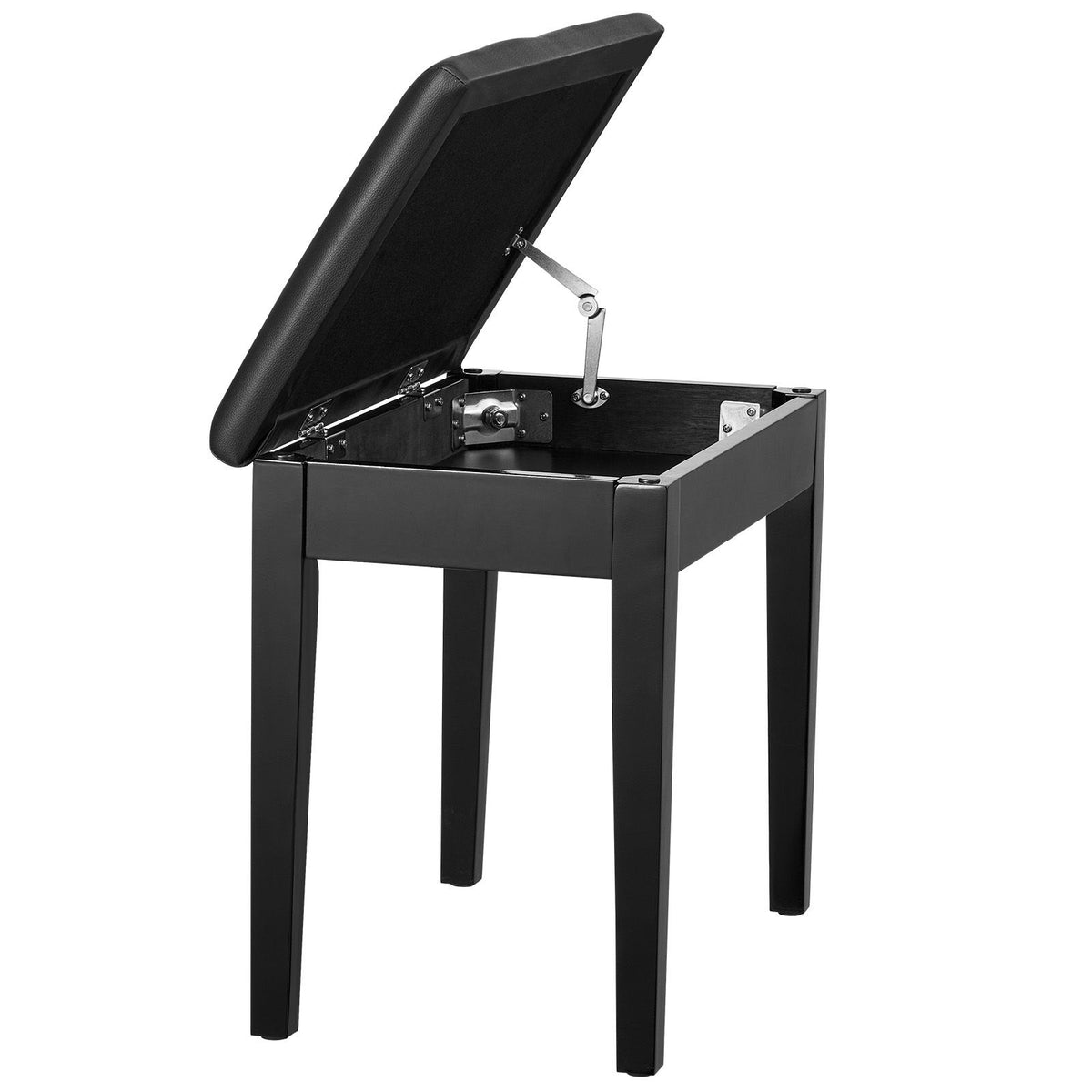 Piano Bench Stool with Storage Compartment Padded Keyboard Seat Wooden Chair