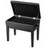 Piano Bench, Keyboard Piano Chair with 19.3"-22.8" Adjustable Height, Padded Cushion, Storage Compartment for Music Books, Heavy Duty Wooden Piano Stool Seat, for Vanity, Living Room, Bedroom