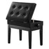 Piano Bench, Keyboard Piano Chair with 19.3"-22.8" Adjustable Height, Padded Cushion, Storage Compartment for Music Books, Heavy Duty Wooden Piano Stool Seat, for Vanity, Living Room, Bedroom