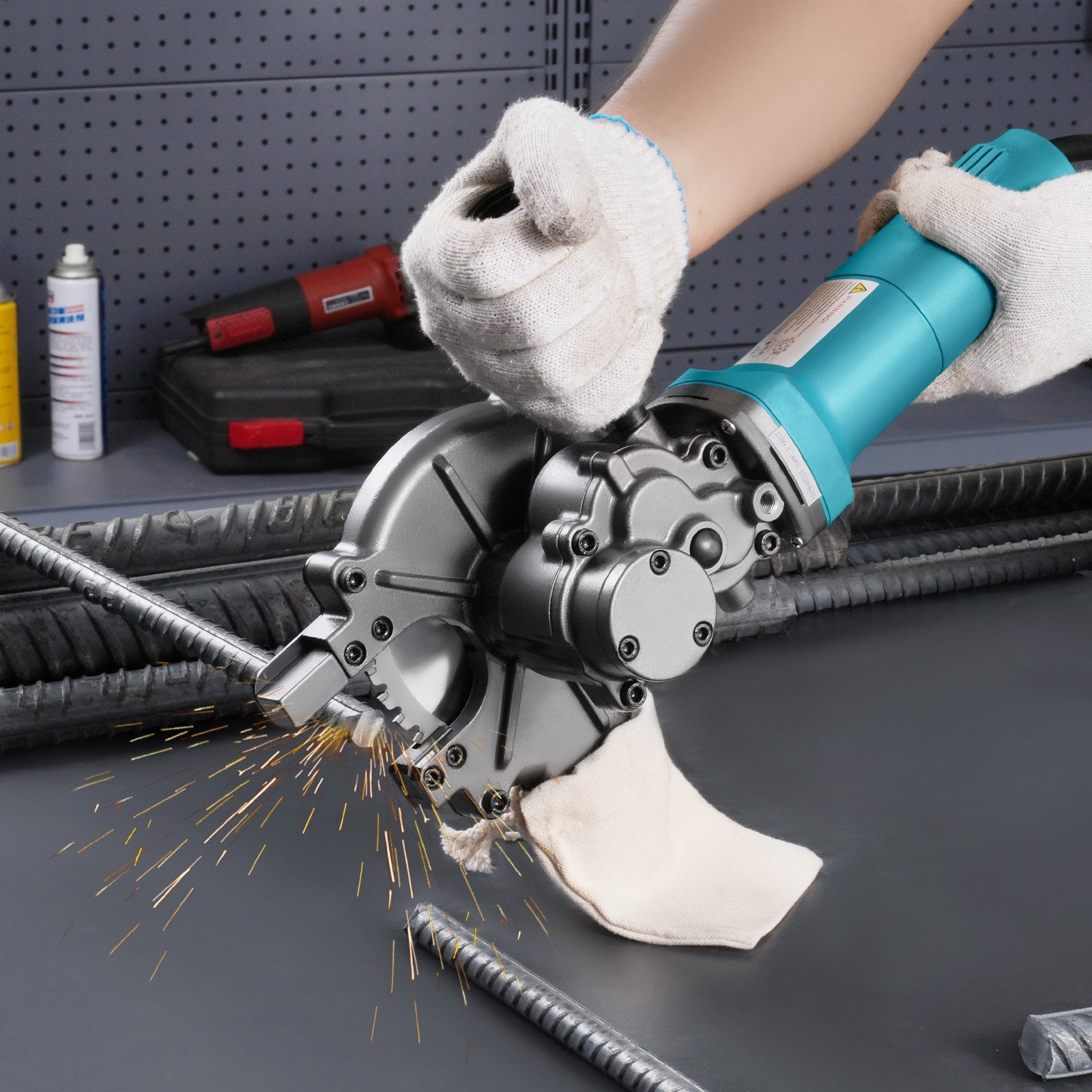 1100W Electric Rebar Cutter Cutting up to 3/2In 4-40mm