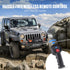 Electric Winch, 4536 kg Load Capacity Nylon Rope Winch, IP67 8.9 mm x 25.9 m ATV Winch with Wireless Handheld Remote & Hawse Fairlead for Towing Jeep Off-Road SUV Truck Car Trailer Boat