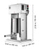 10L Electric Sausage Stuffer Stainless Steel Meat Filler 4 Tubes
