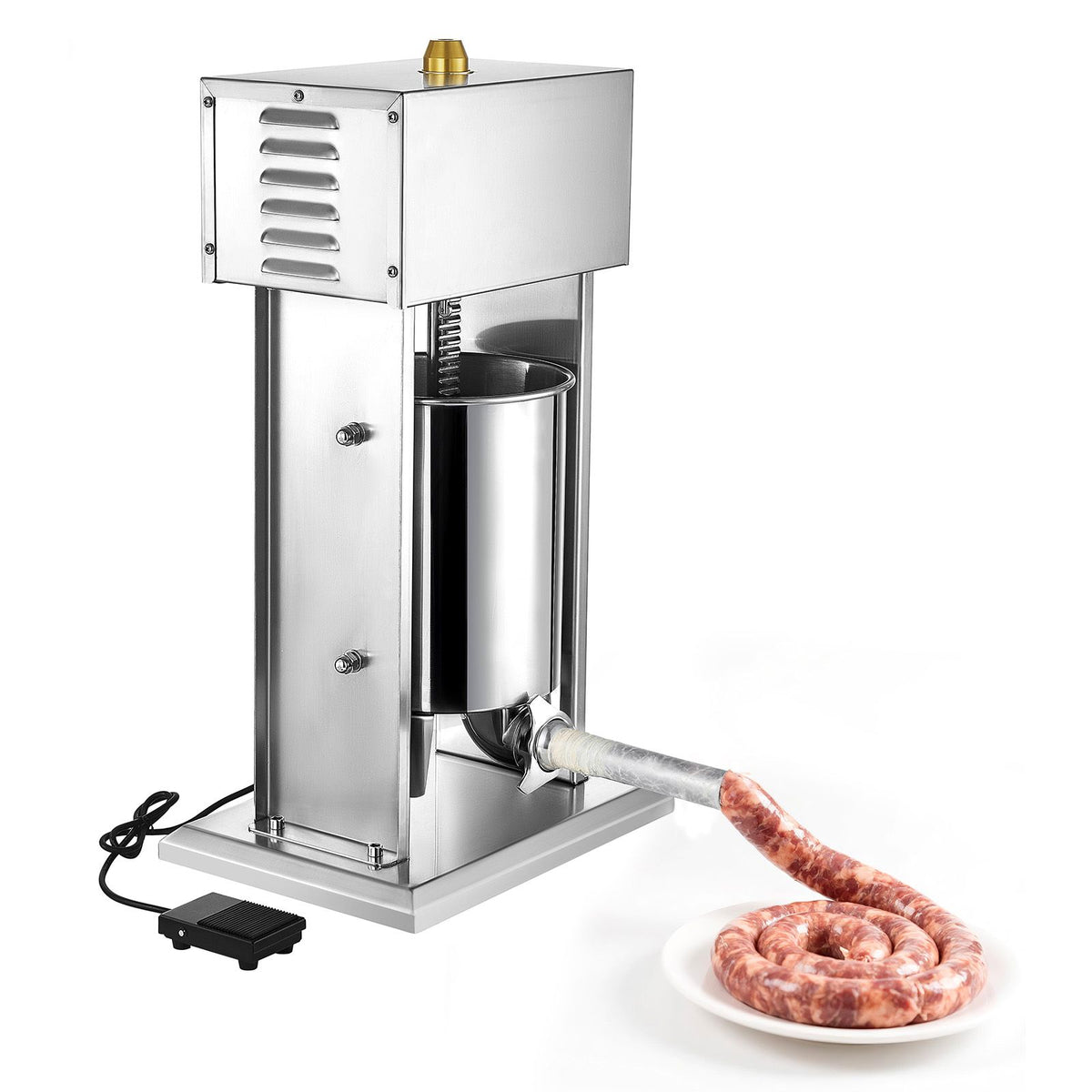10L Electric Sausage Stuffer Stainless Steel Meat Filler 4 Tubes