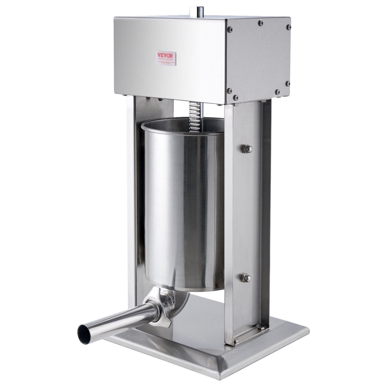 Electric Sausage Stuffer, 12 L / 25 LBS Vertical Meat Stuffer, 200W Motor, Stepless Speed Control and Foot Pedal, Made of Food-grade 304 Stainless Steel, 5 Stuffing Tubes for Home, Commercial