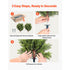 2pcs 16" Artificial Cypress Topiary Trees Faux Shrubs with Ground Spike