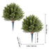 2pcs 16" Artificial Cypress Topiary Trees Faux Shrubs with Ground Spike
