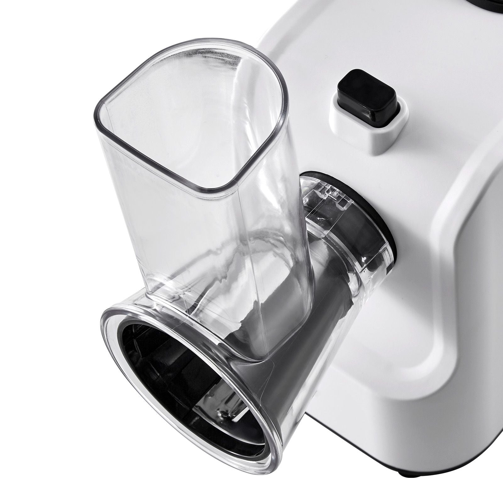 Electric Cheese Grater Salad Maker, 200W Salad Shooter, Electric Vegetable Slicer Shredder Chopper for Fruits with 5 Attachments, Stainless Steel Food Cutter for Vegetables, and Cheeses