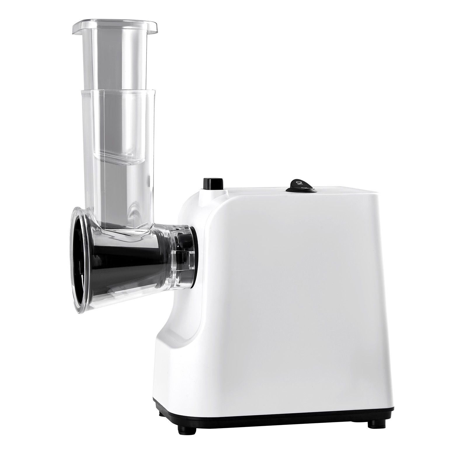 Electric Cheese Grater Salad Maker, 200W Salad Shooter, Electric Vegetable Slicer Shredder Chopper for Fruits with 5 Attachments, Stainless Steel Food Cutter for Vegetables, and Cheeses