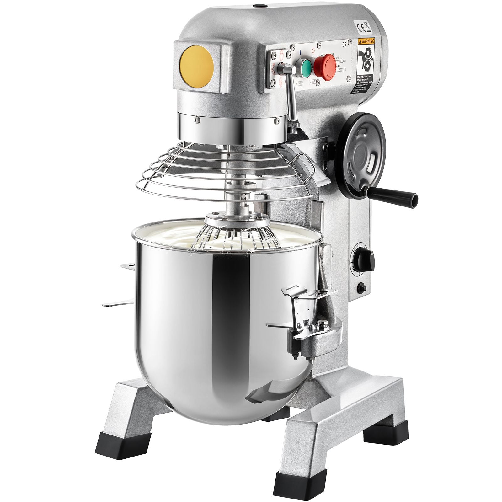 Commercial Stand Mixer, 850W Heavy Duty Electric Food Mixer, 15Qt Stainless Steel Bowl with 3 Speeds Adjustable 113/184/341 RPM, Dough Hook Whisk Beater Included, Perfect for Bakery Pizzeria