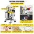 Commercial Food Mixer 30Qt, Food Mixer Commercial with Timing Function, 1100W Stainless Steel Bowl Heavy Duty Electric Commercial Mixer with 3 Speeds Adjustable 108/199/382 RPM, Dough Hook Whisk