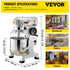 Commercial Food Mixer 30Qt, Food Mixer Commercial with Timing Function, 1100W Stainless Steel Bowl Heavy Duty Electric Commercial Mixer with 3 Speeds Adjustable 108/199/382 RPM, Dough Hook Whisk